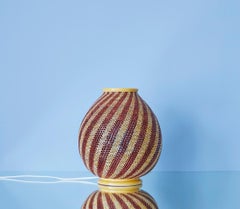 Contemporary Francesco Fasano Perforated Striped Table Lamp, Italy, 2018