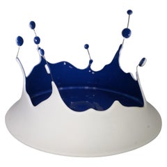 Contemporary French Atelier Passage Secret Medium Royal Blue Splash Ceramique