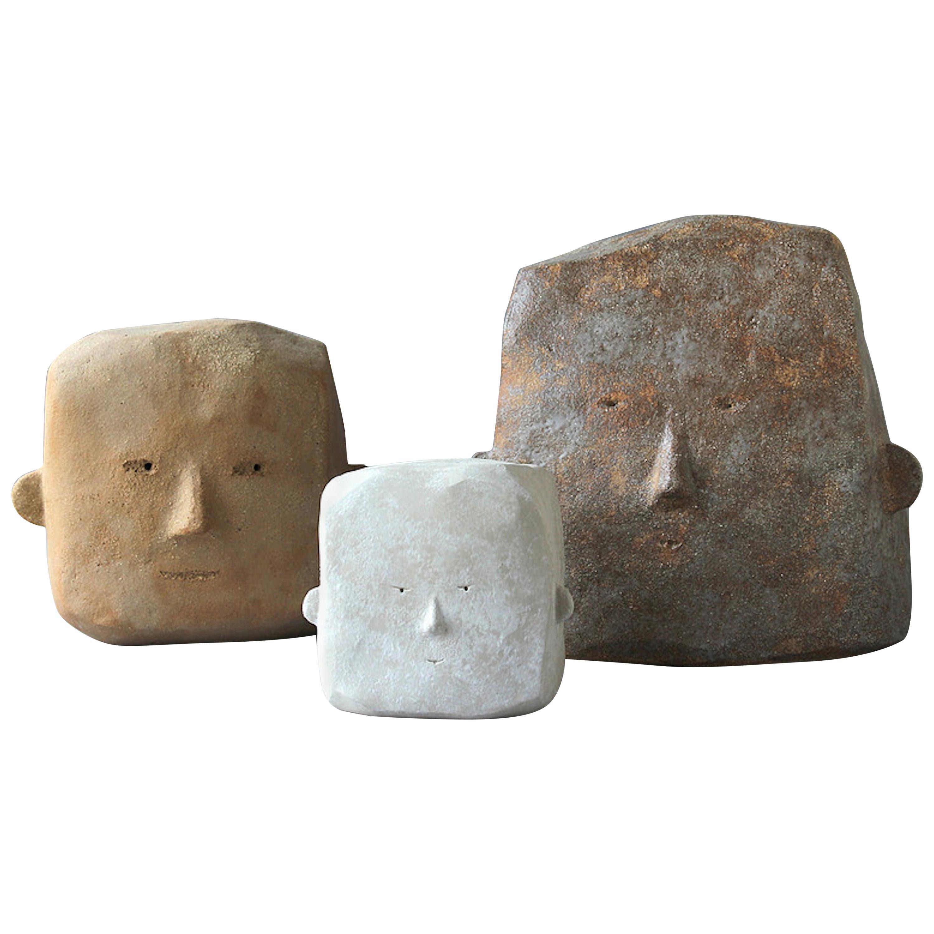 Contemporary French Beatrice Bruneteau Scuplture Heads