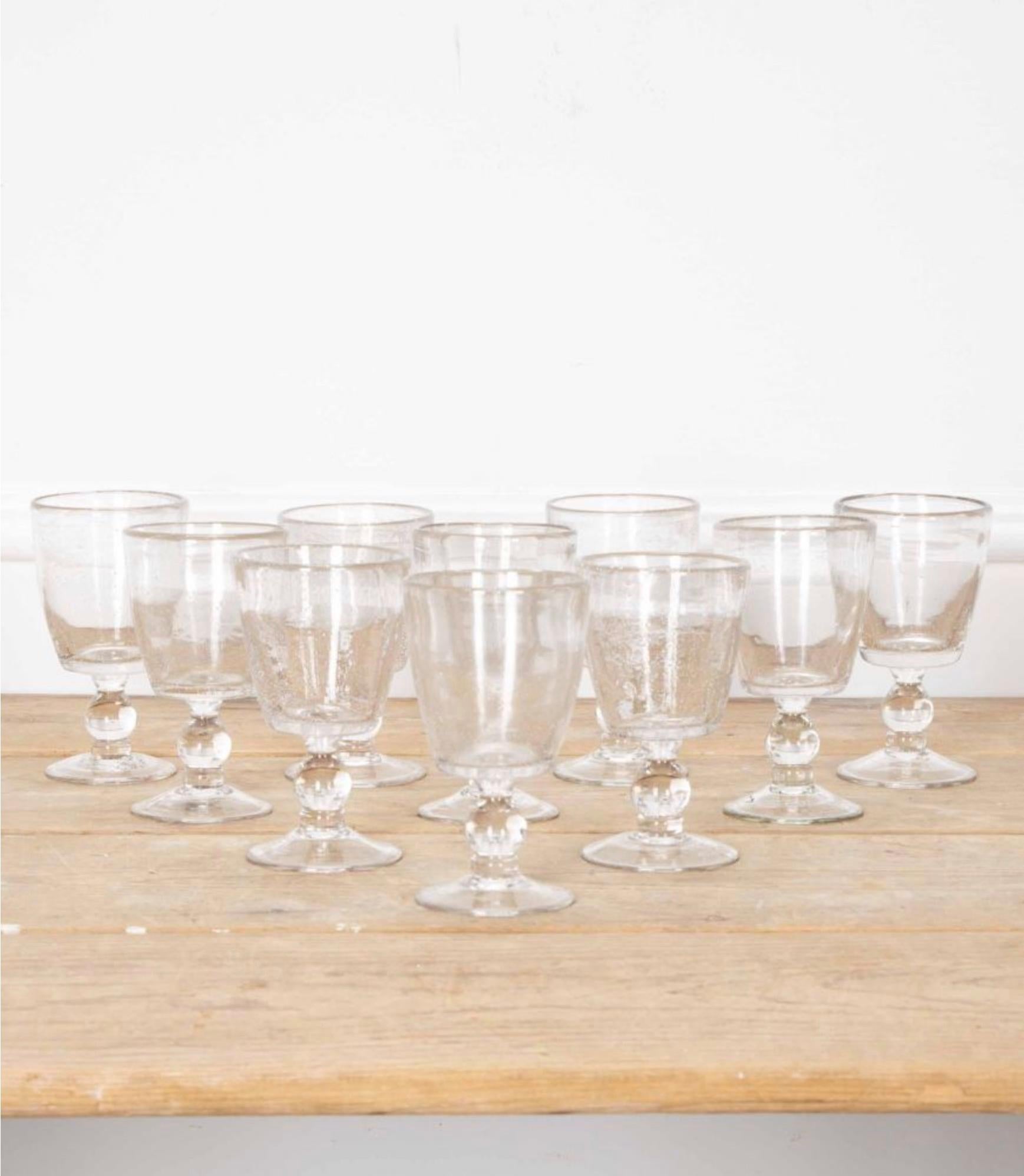 20th Century Contemporary French Biot Wine Glasses