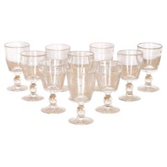 Contemporary French Biot Wine Glasses