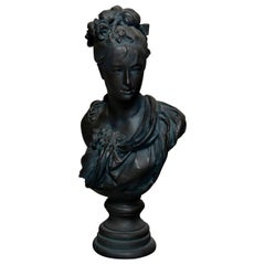 Contemporary French Bronzed Plaster Bust, Marie Antoinette after Carrie Belleuse