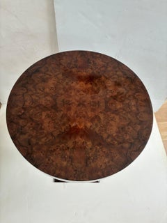 Contemporary, French Burled Walnut Side Table Attributed to Jean Michael Frank