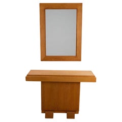 Contemporary French Console Table and Mirror