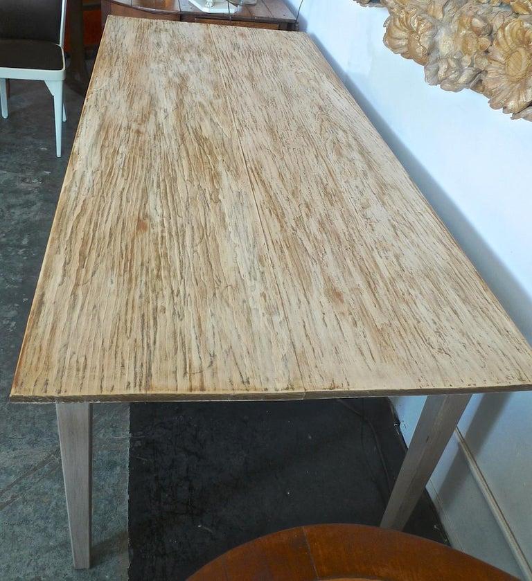 Contemporary French Country Farmhouse Dining Table For Sale 7
