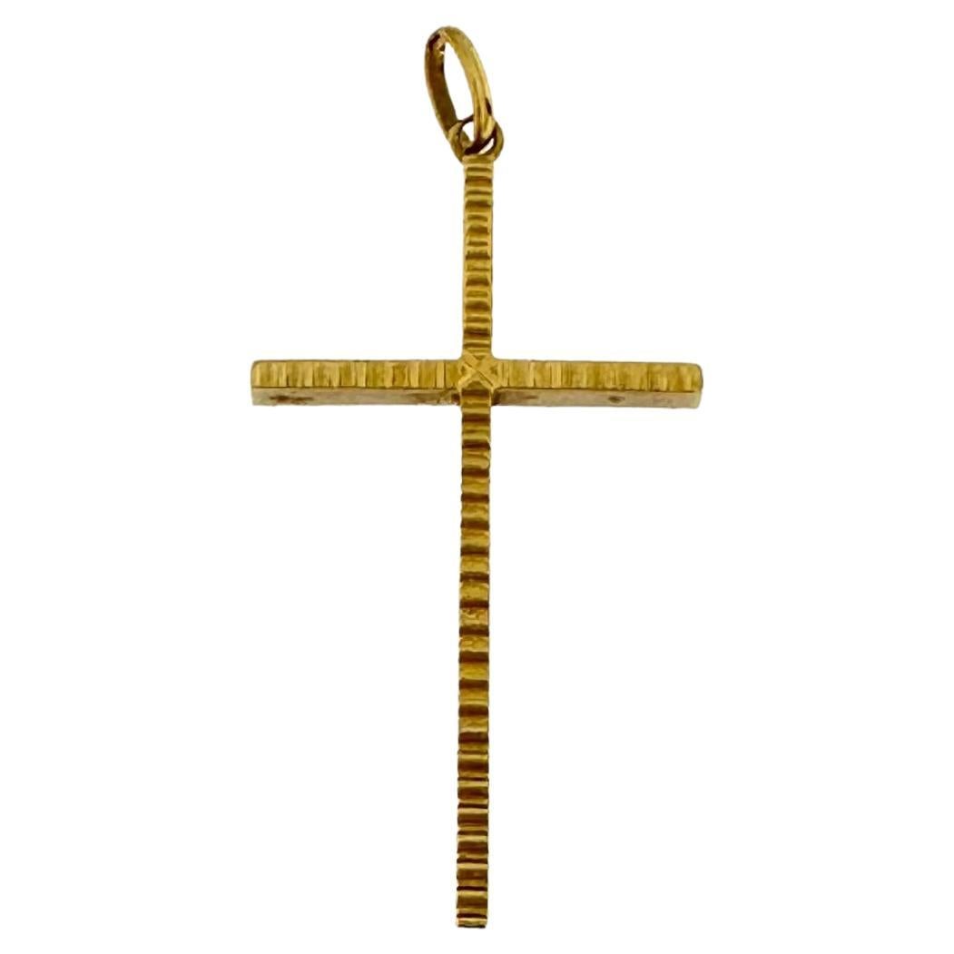 Contemporary French Cross 18 Karat Gelbgold