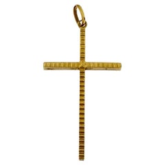 Contemporary French Cross 18 karat Yellow Gold
