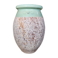 Vaso per olive in terracotta smaltata francese Contemporary