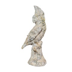 Contemporary French Granite Composite Cockatoo Sculpture