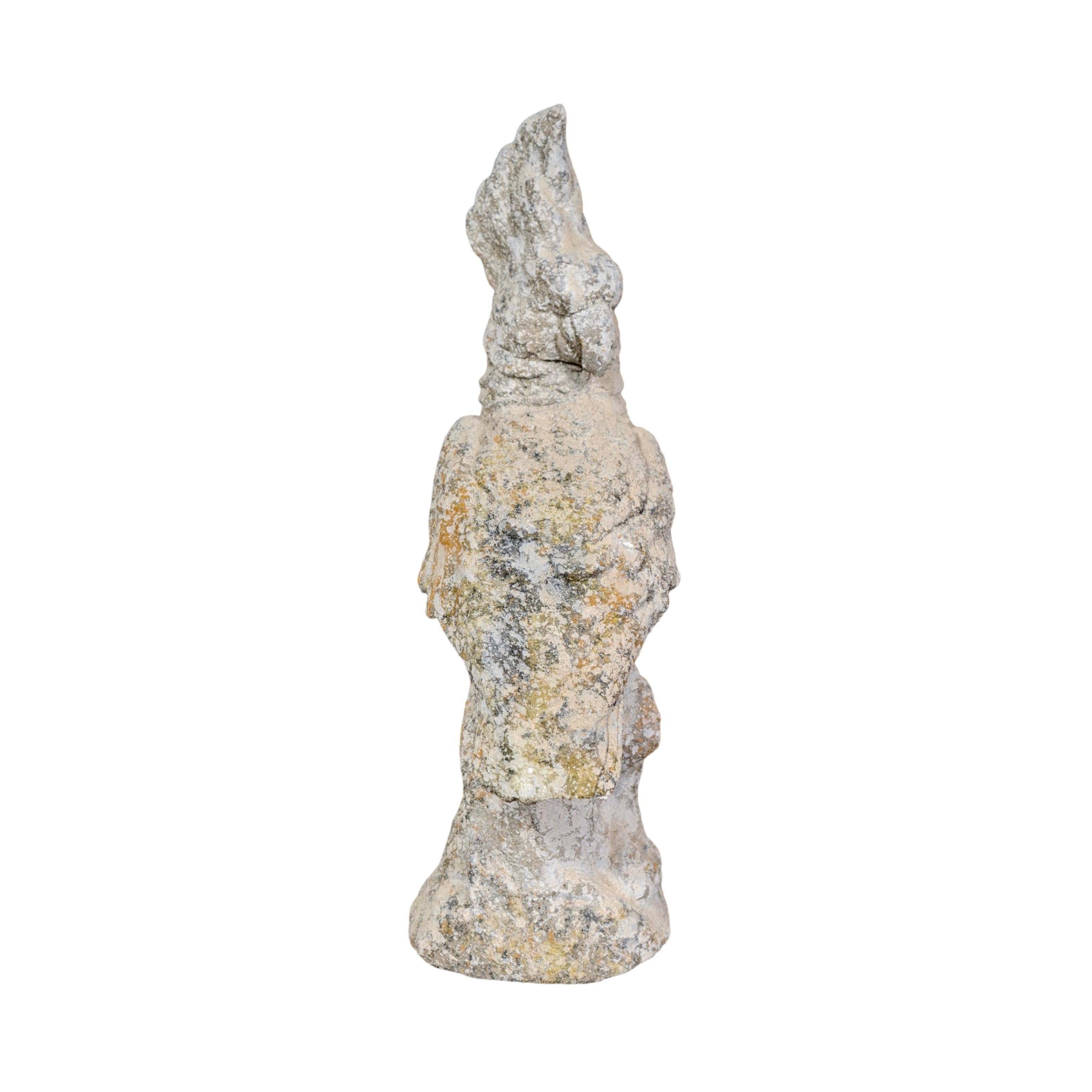 Composition Contemporary French Granite Composite Cockatoo Sculpture For Sale