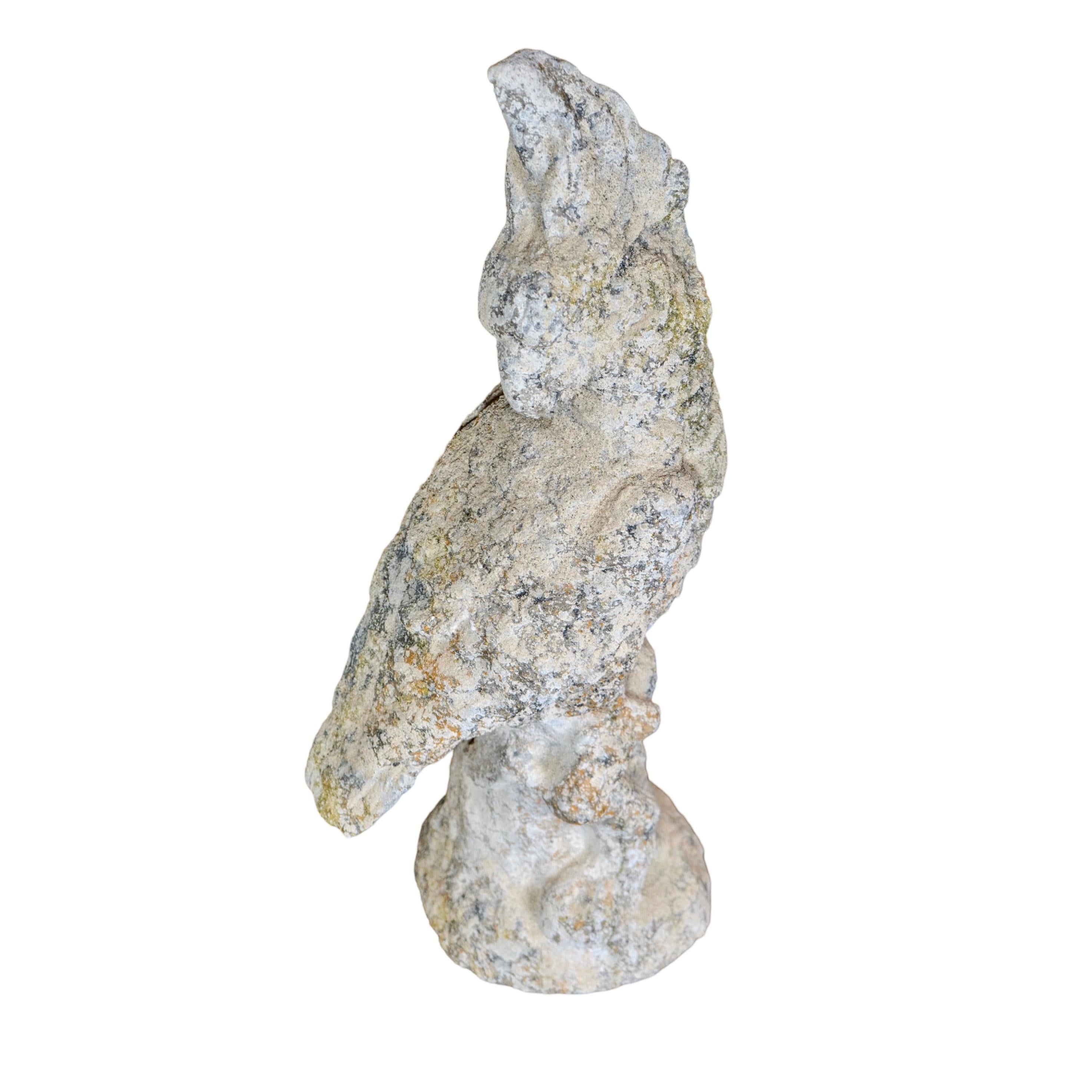 Contemporary French Granite Composite Cockatoo Sculpture For Sale 3