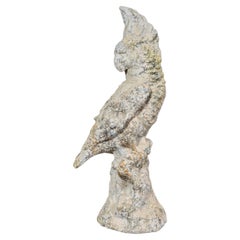 Contemporary French Granite Composite Cockatoo Sculpture