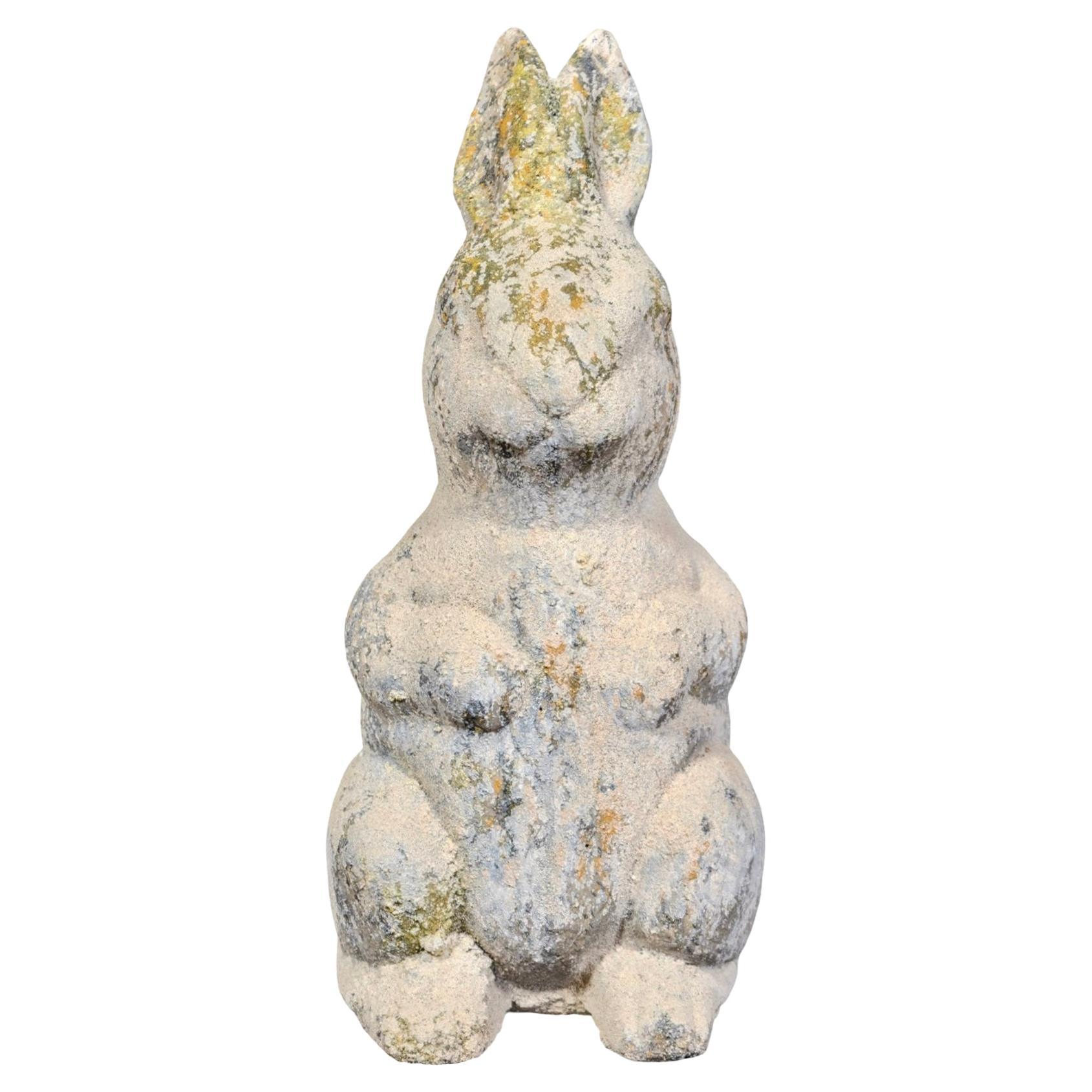 Contemporary French Granite Composite Rabbit Sculpture