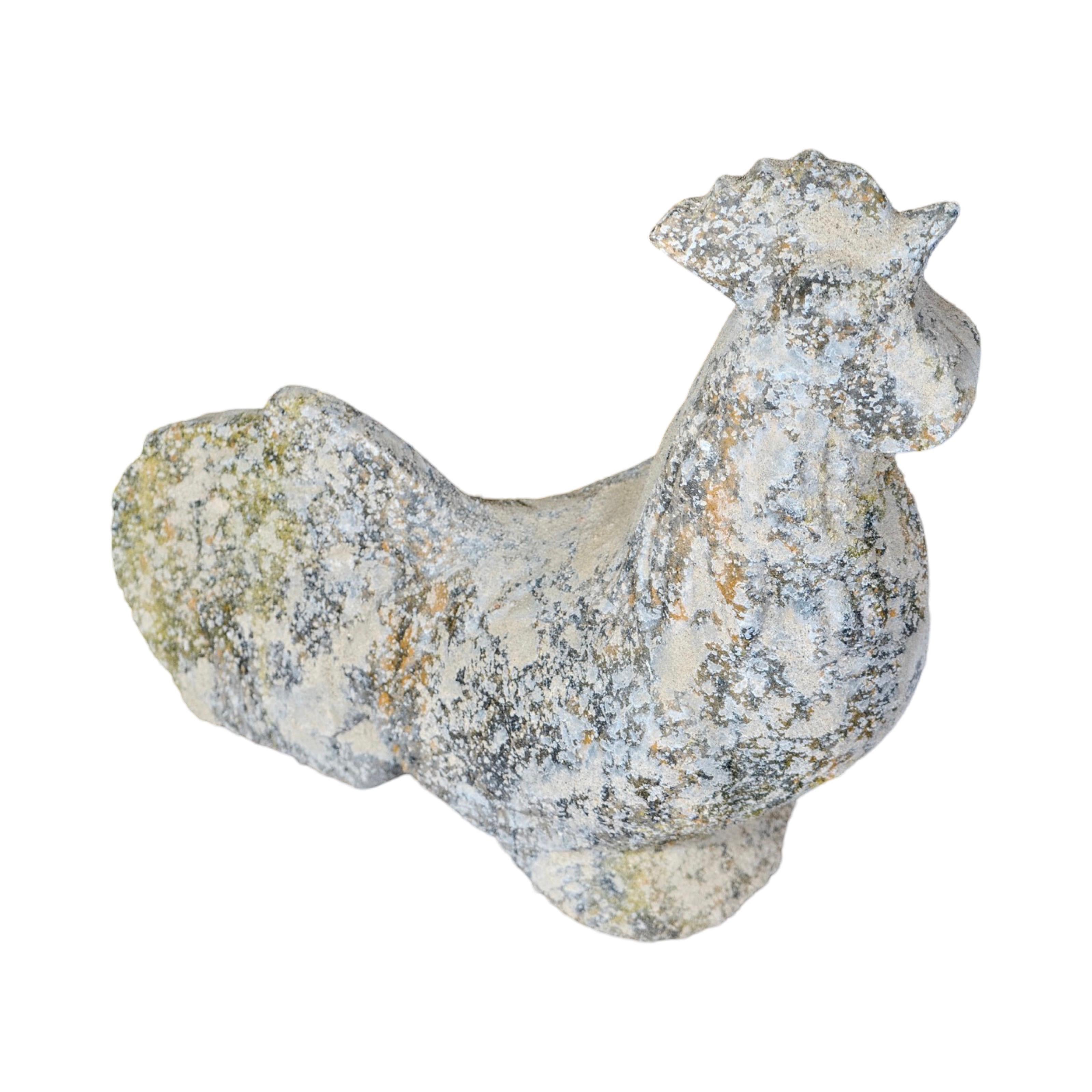 Contemporary French Granite Composite Rooster Sculpture For Sale 1