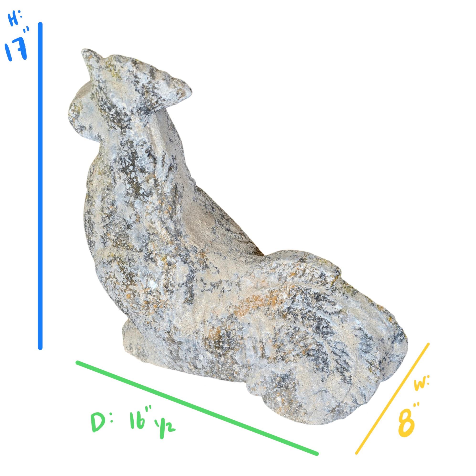 Contemporary French Granite Composite Rooster Sculpture For Sale 5