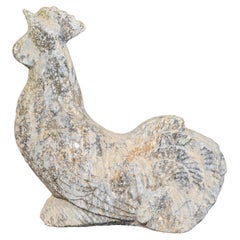 Contemporary French Granite Composite Rooster Sculpture