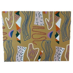 Panneau textile français contemporain brodé à la main par Pierre Frey