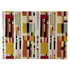 Contemporary French Hand-Embroidered Pierre Frey Textile Panel