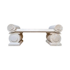 Contemporary French Limestone Bench
