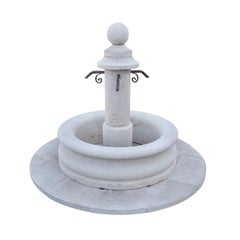 Contemporary French Limestone Central Fountain