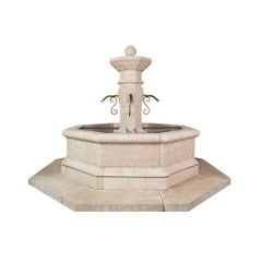Contemporary French Limestone Central Fountain
