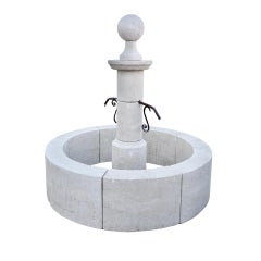 Contemporary French Limestone Central Fountain