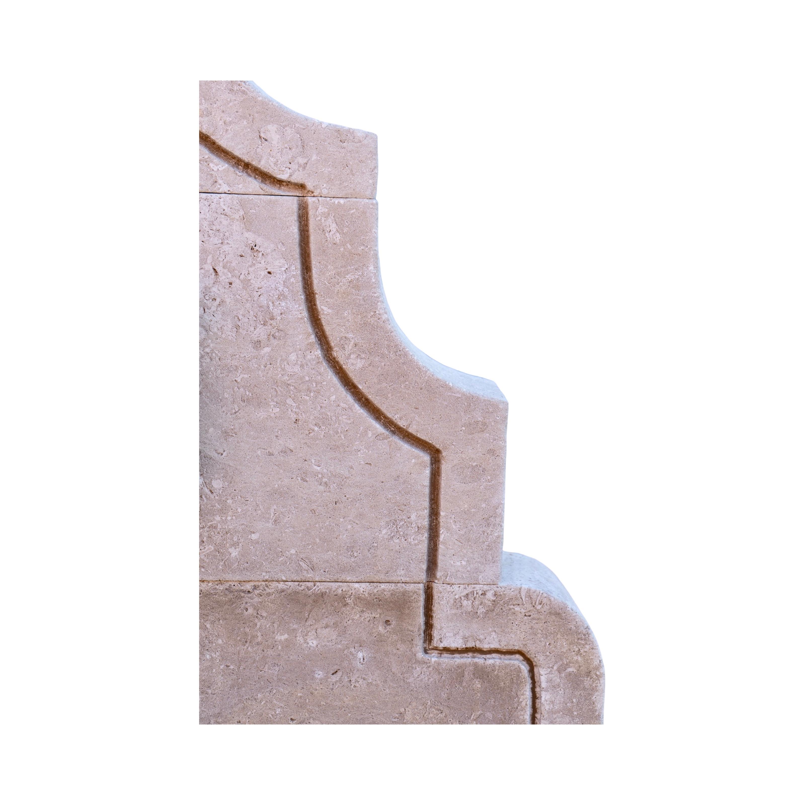 Contemporary French Limestone Lion Wall Fountain For Sale 7