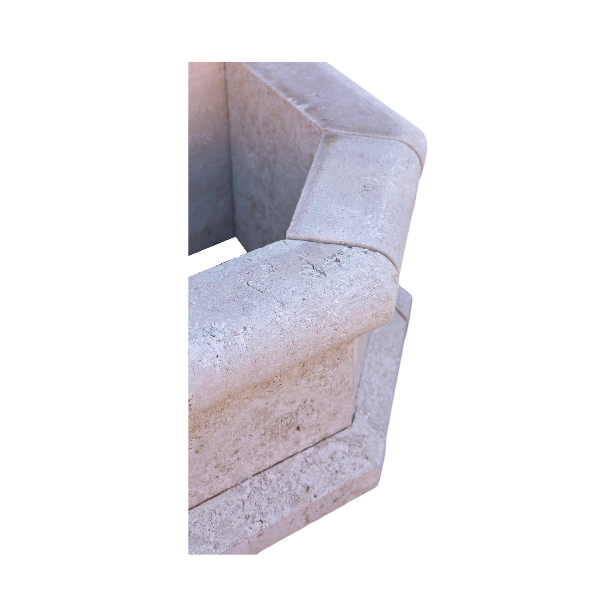 Contemporary French Limestone Lion Wall Fountain For Sale 8