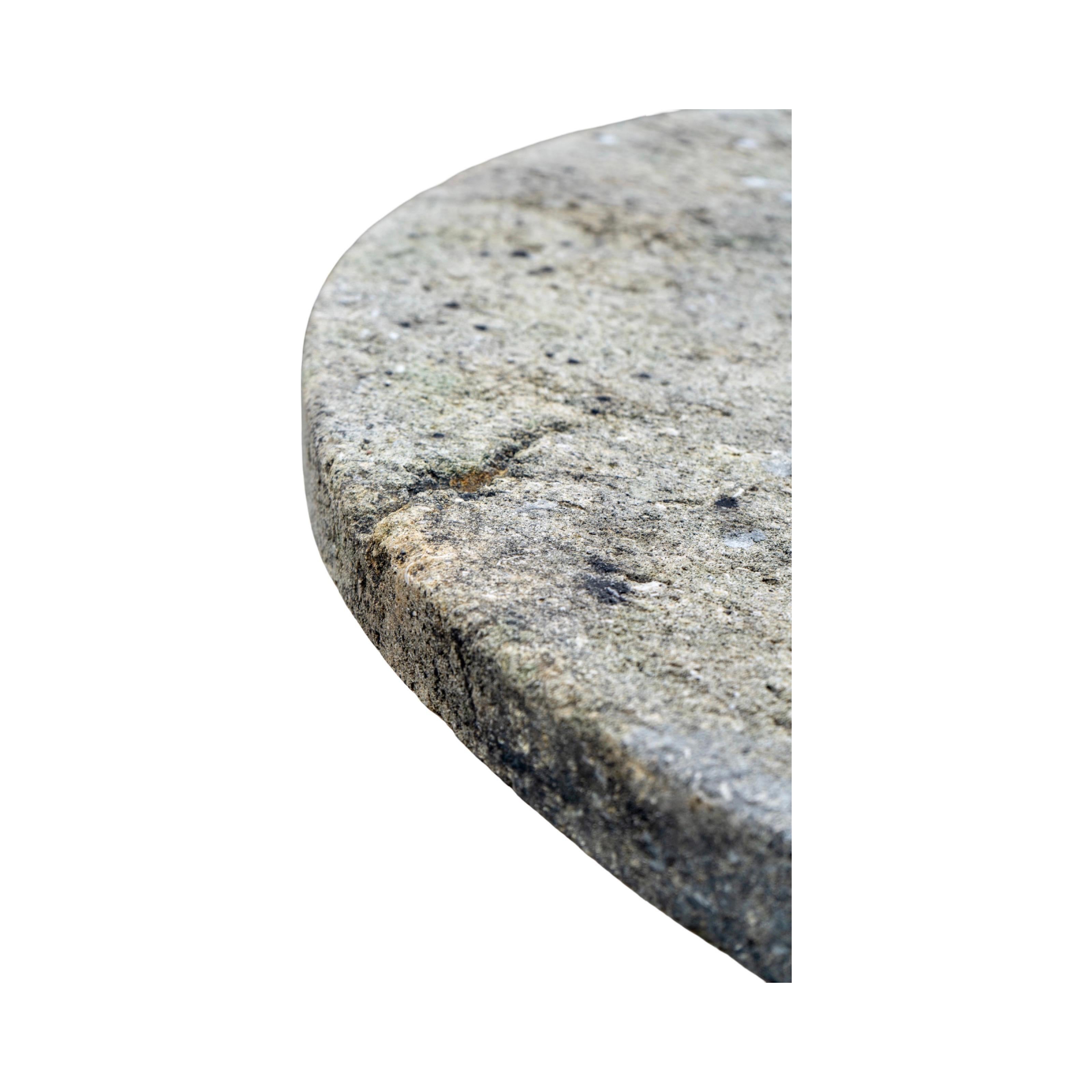 Contemporary French Limestone Table with Base For Sale at 1stDibs