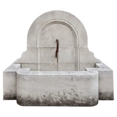 Contemporary French Limestone Wall Fountain