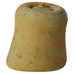 Contemporary French Mottled Green Lidded Cache Pot