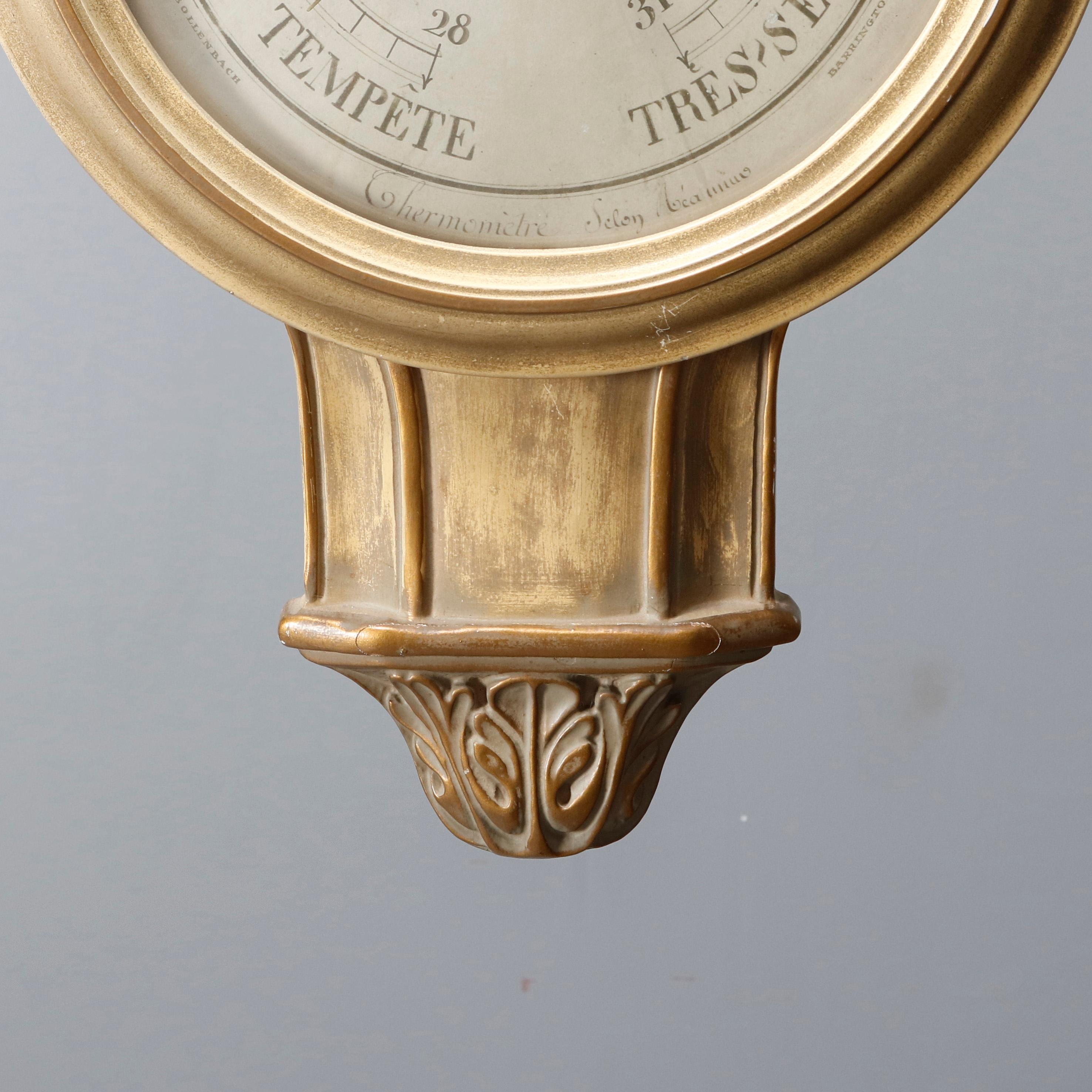 American Contemporary French Neoclassical Styled Wall Barometer, Bollenbach, 20th Century