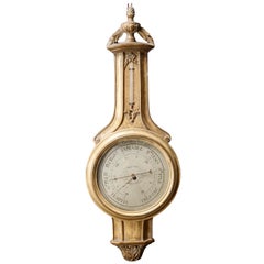 Vintage Contemporary French Neoclassical Styled Wall Barometer, Bollenbach, 20th Century