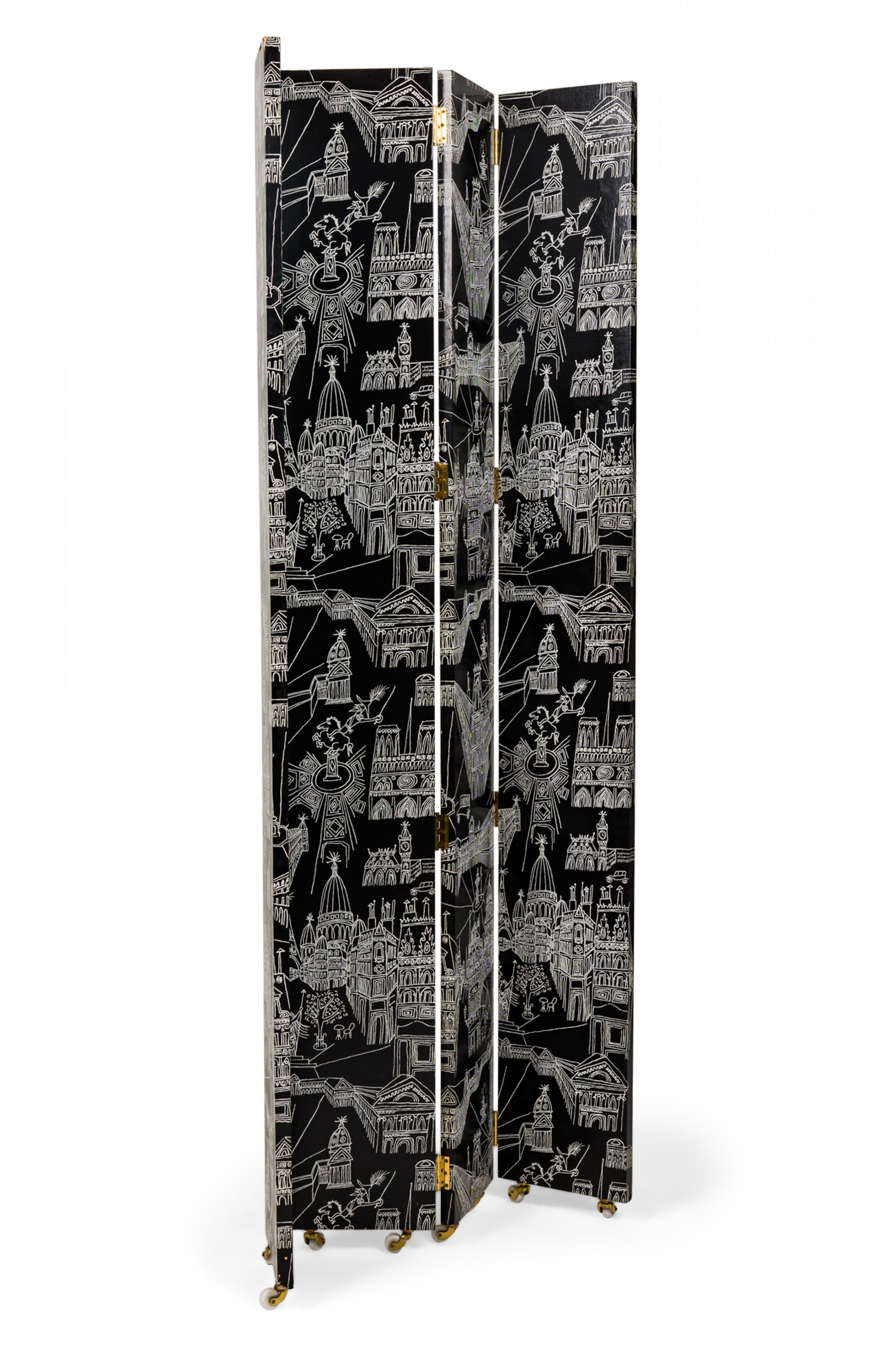 Ottone Paravento francese contemporaneo 