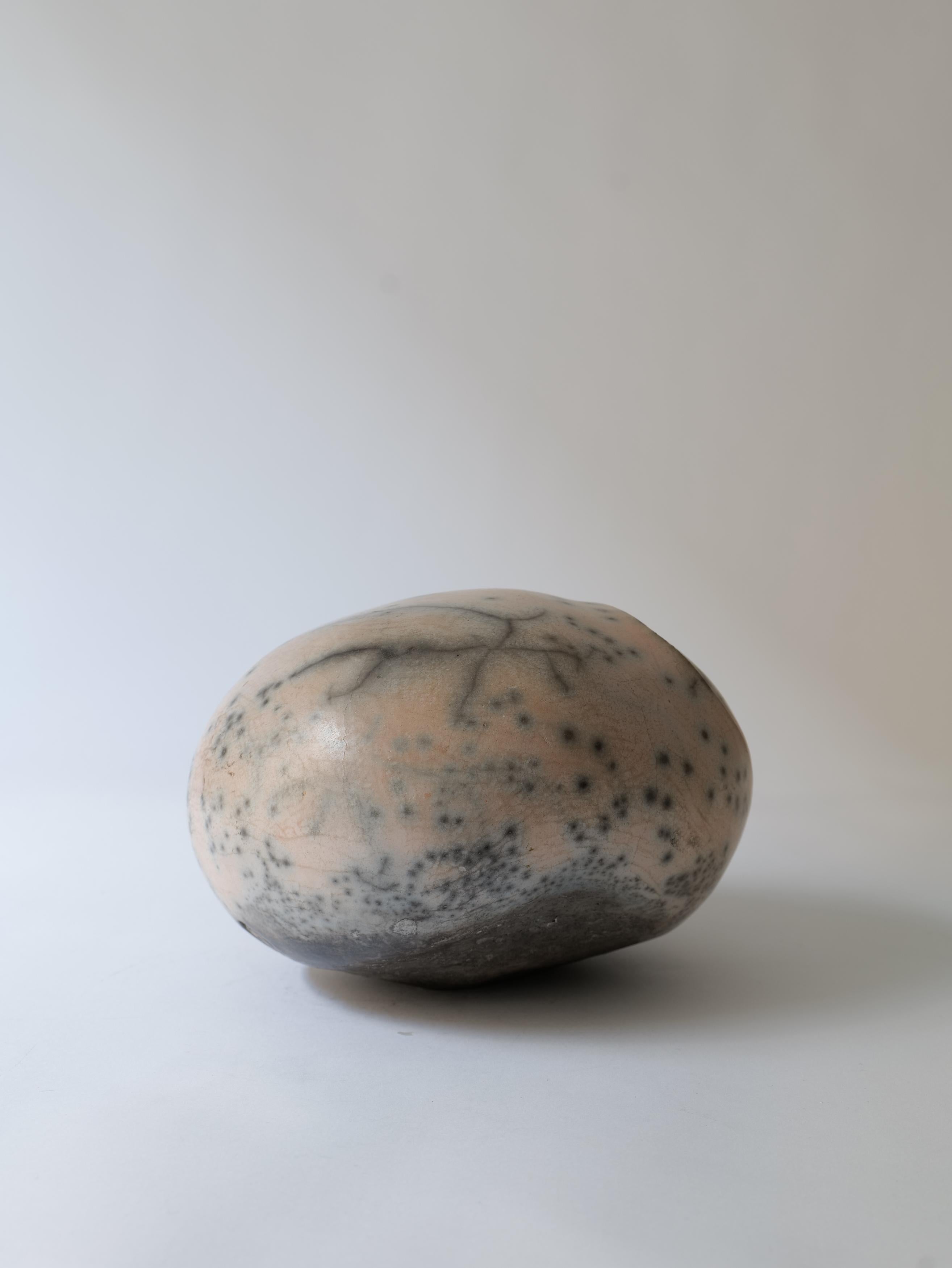 Contemporary French Polished Stoneware Ceramic Sculpture by Dominic Legros In Good Condition For Sale In Stockholm, SE