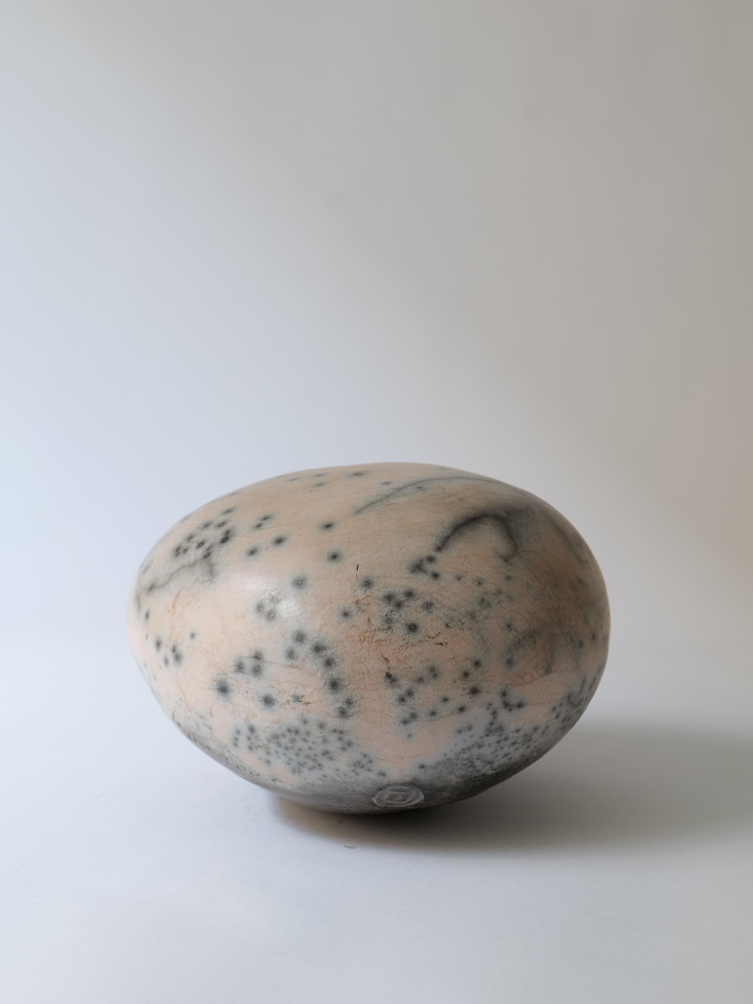 Contemporary French Polished Stoneware Ceramic Sculpture by Dominic Legros For Sale 1