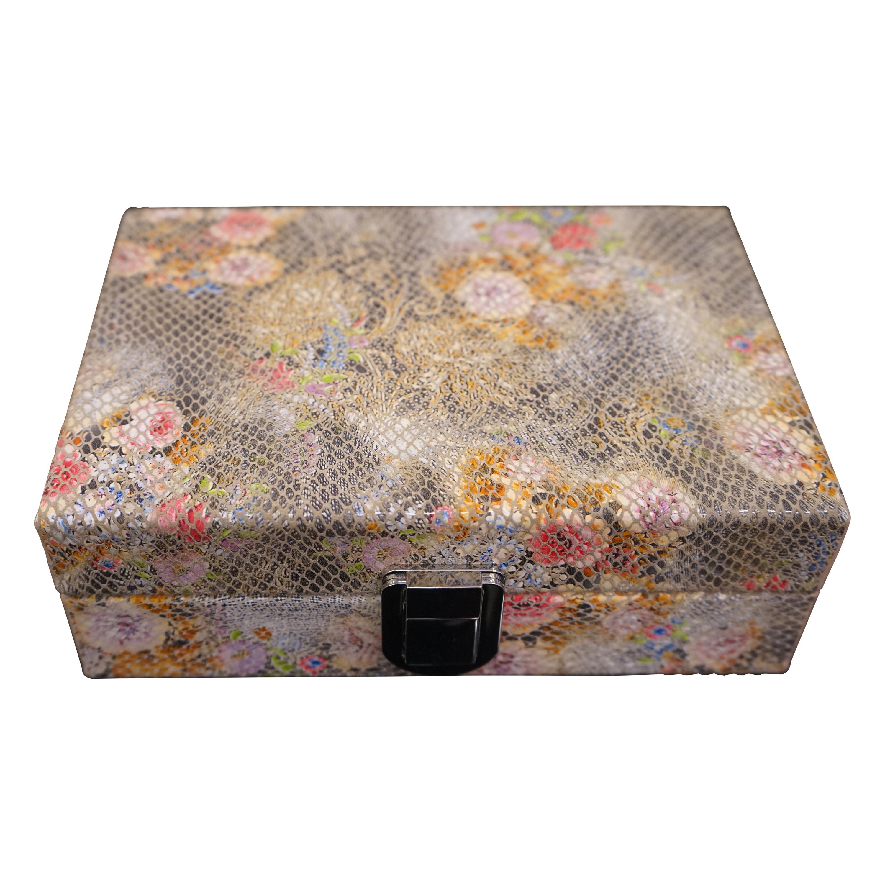 Massive Sterling Silver and Burl Wood Box with Playing Card Motif For Sale at 1stDibs