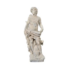 Contemporary French Reconstituted Stone Statue of Apollo