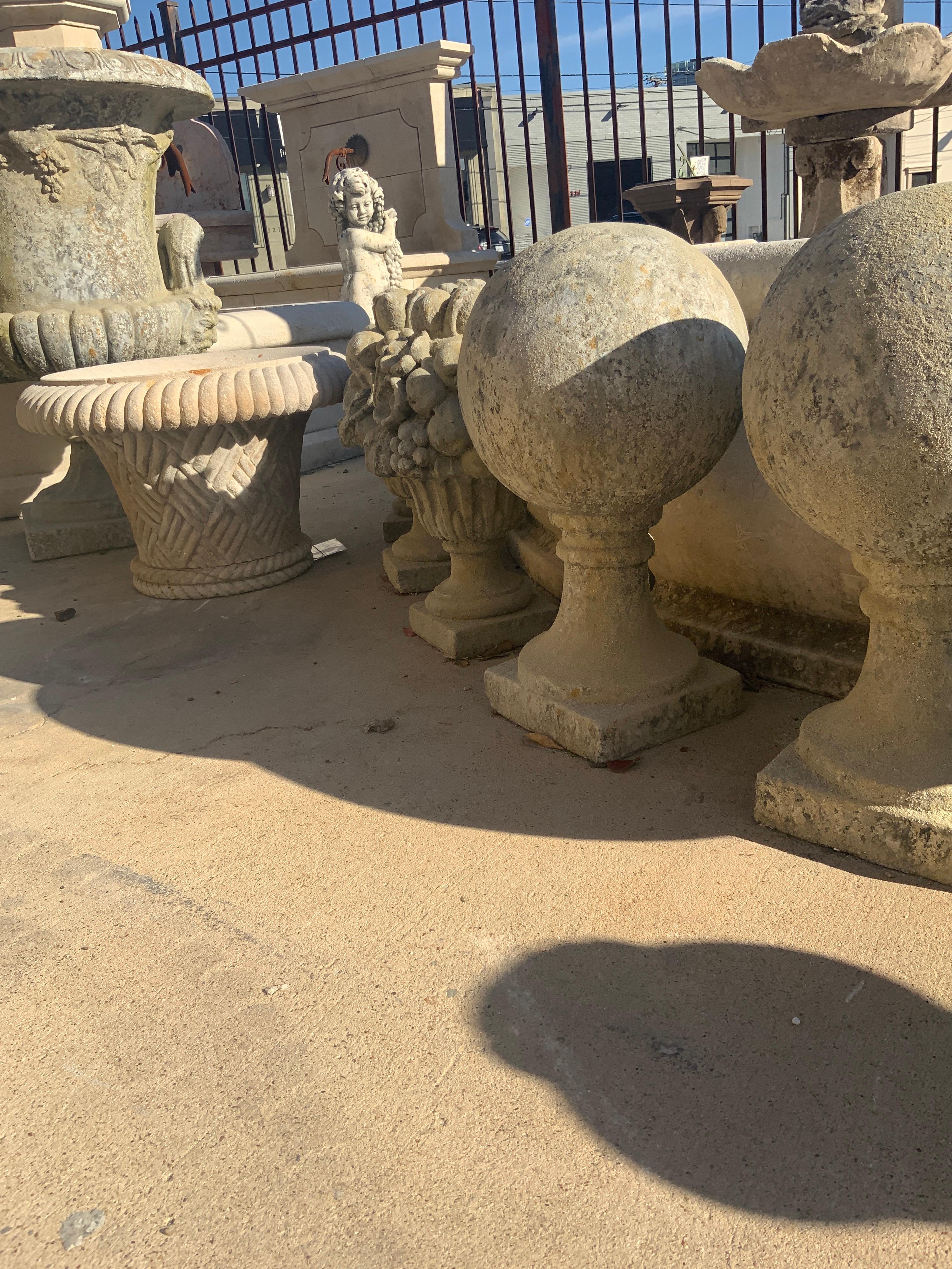 Gorgeous finials, perfect accent for your garden. Item originates from France. Sold individually.