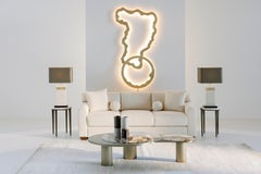 Canapé contemporain de style français, tissu bouclé ivoire Dedar