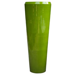 Contemporary French Tube Vase, Apple Green