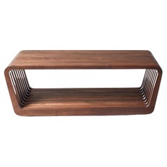 Contemporary French Walnut Link Bench