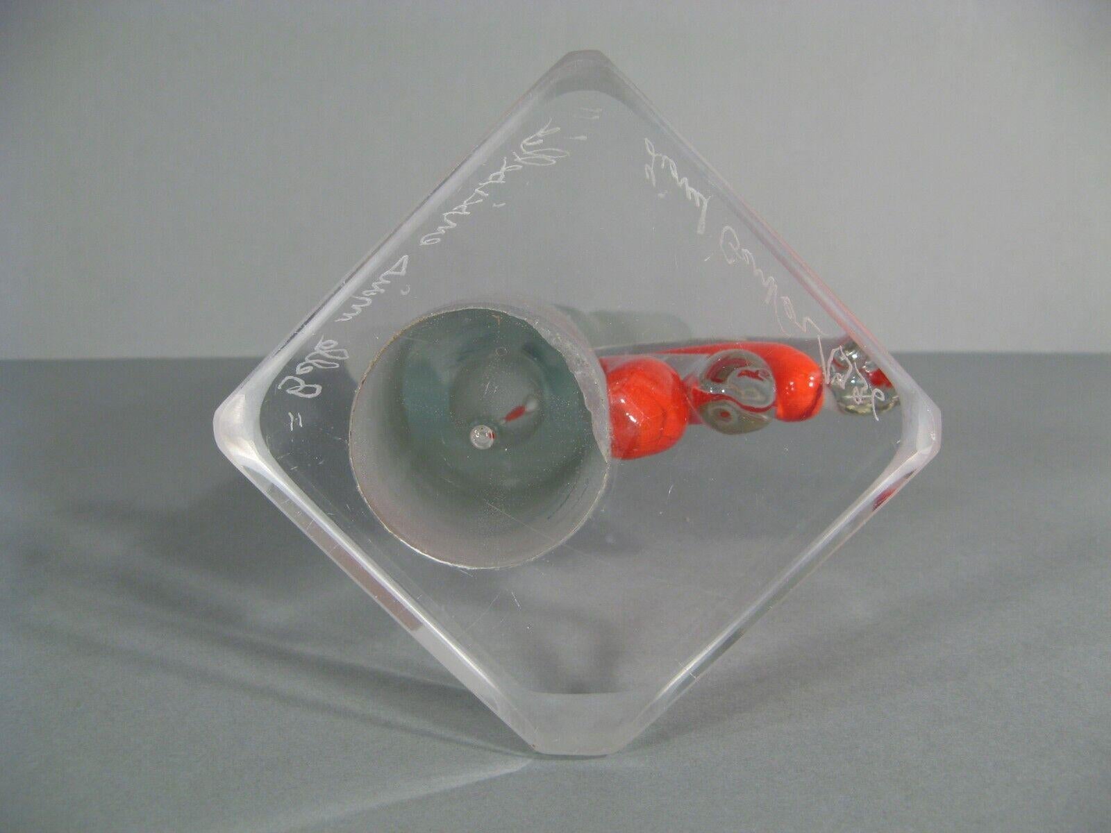 Contemporary Frosted Glass Sculpture of a Stylized Woman - Signed Geuver - 1Y144 6