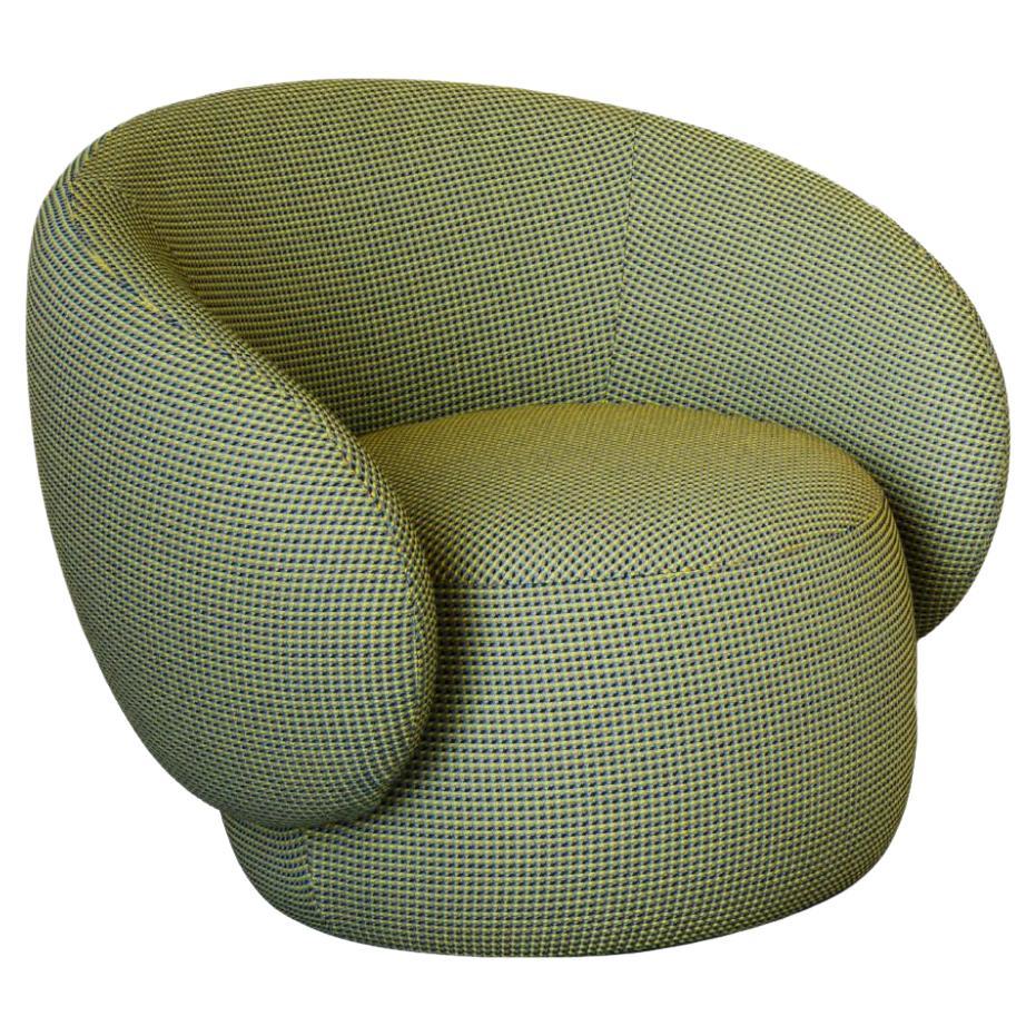 Contemporary Fully Upholstered Lounge Chair with a Plump and Curvaceous Seat