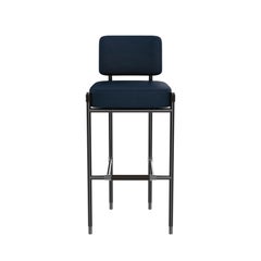 Contemporary Fulton Bar Chair Stainless Steel Legs Made in Portugal Porus Studio