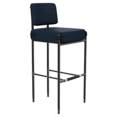 Contemporary Fulton Bar Chair Stainless Steel Legs Made in Portugal Porus Studio