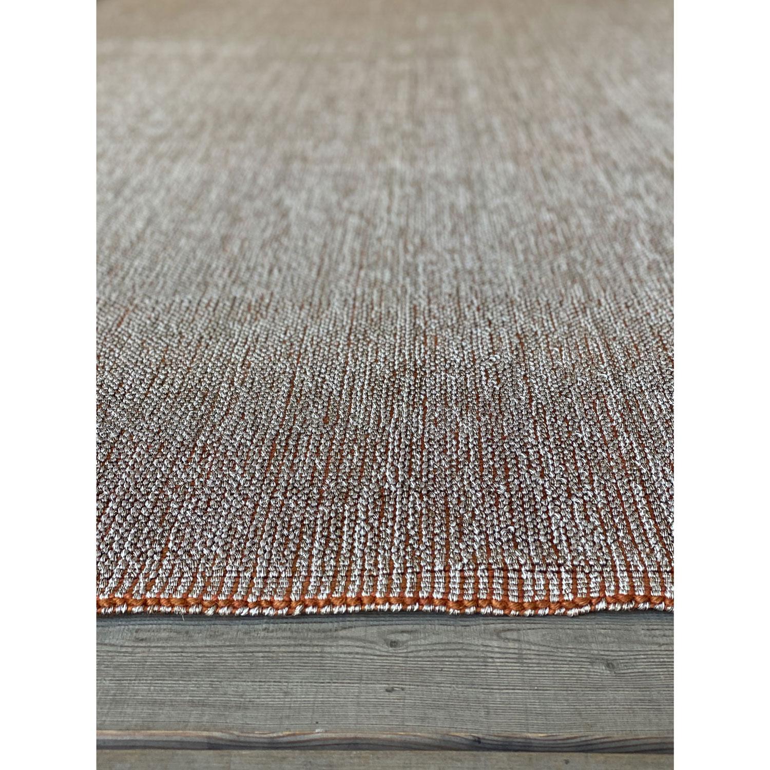Indian 21st Cent Performing Grey Orange Design Rug by Deanna Comellini 250x350 cm For Sale