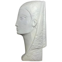 Contemporary Funky Plaster Bust