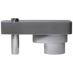 Contemporary Futuristic Console Table in Stainless Steel