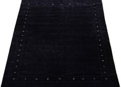 Tapis contemporain en laine de style Gabbeh fait à la main avec un motif minimaliste